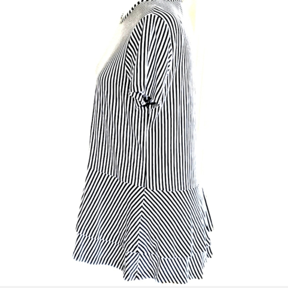 Michael Kors Peplum Top Size Medium Bragazzi Striped Nwot - Picture 5 of 14